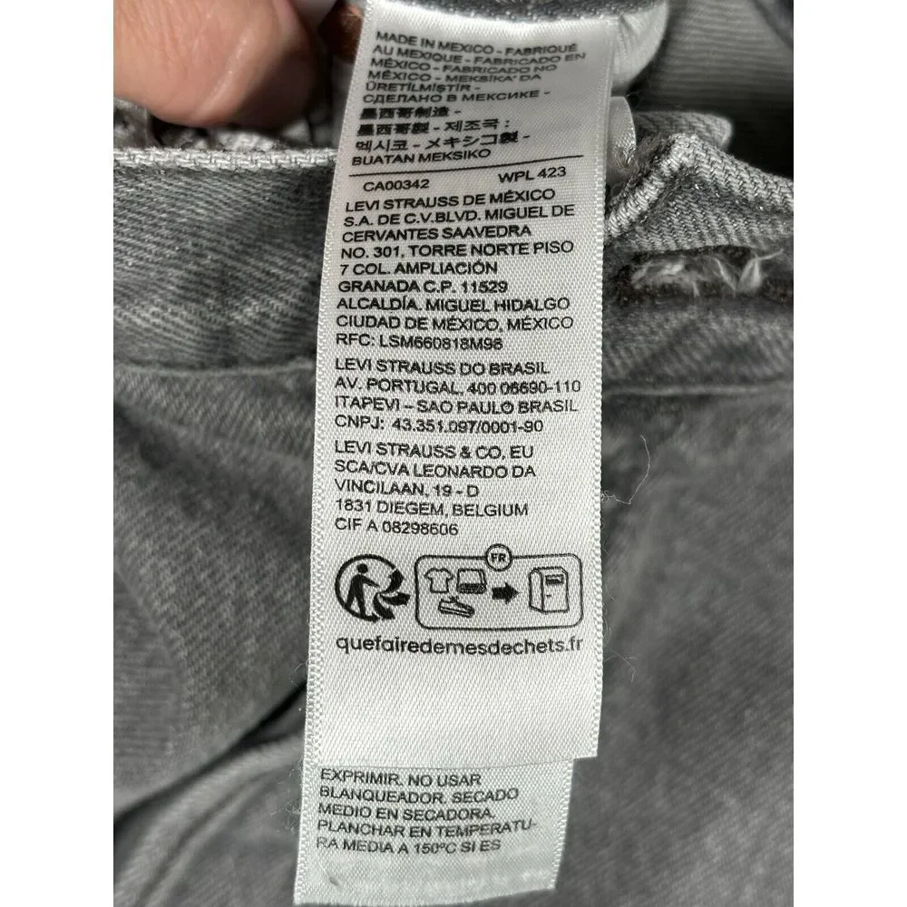Levis 501 Jeans New Mens Original‎ Button Fly Color Grey 42x30 NWT